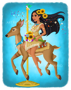 Pocahontas Carousel Print