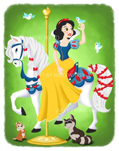 Snow White Carousel Print